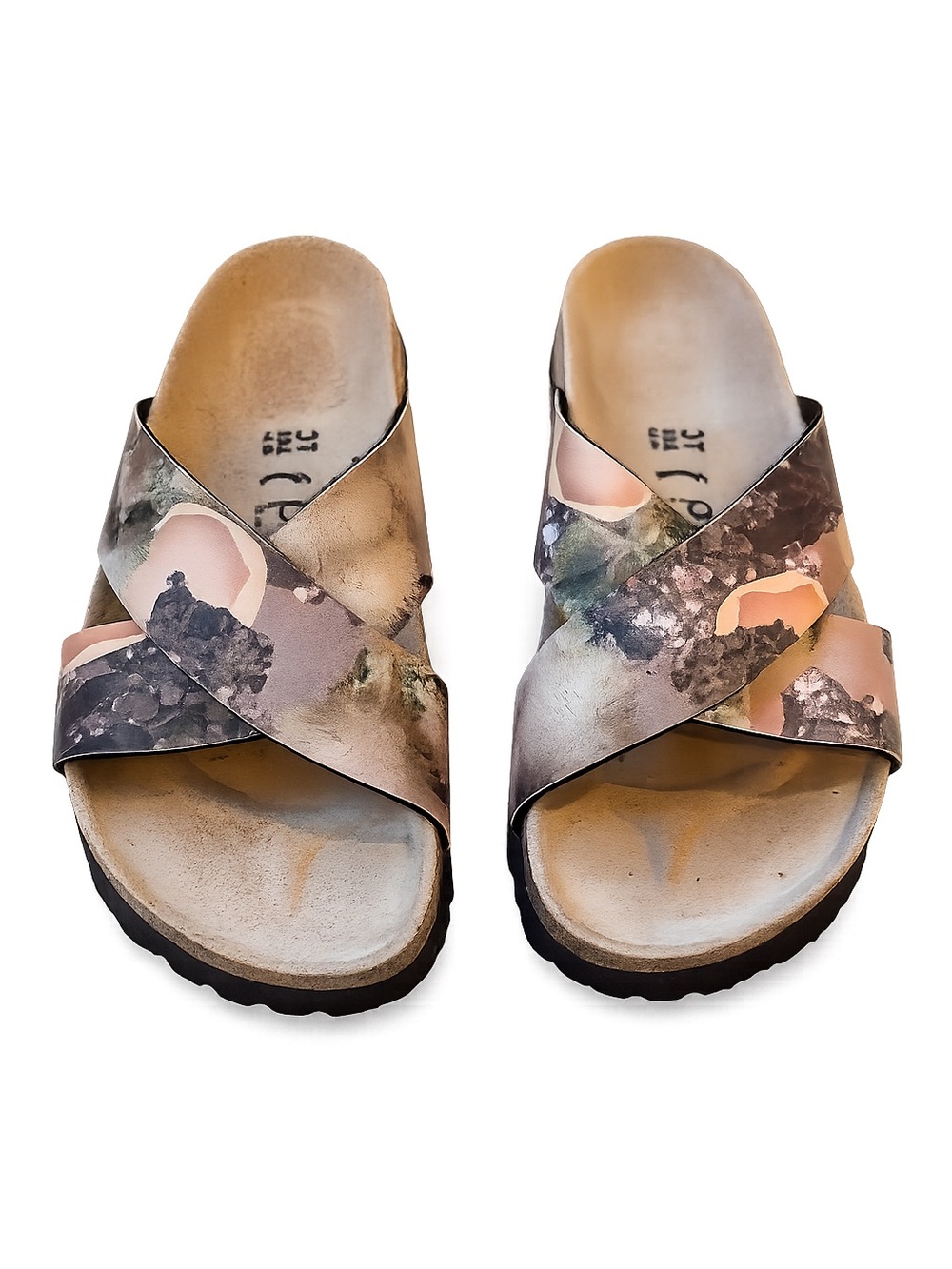 Criss Cross Abstract Print Sandals EU 37 US 6-6.5  papillio - Picture 10 of 12